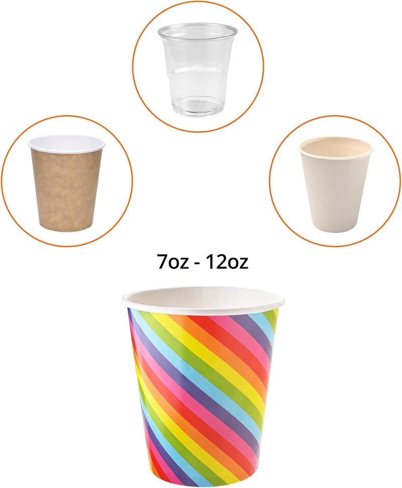 QWORK Cup Dispenser, Water Dispenser Disposable Cup Holder Rack Fits 7oz - 12oz Cone or Flat Bottom Cups, Pull Type Paper Water Cup Dispenser, Paste or Screw Plate Wall Mount - Image 4